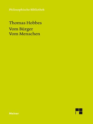 cover image of Vom Bürger. Vom Menschen